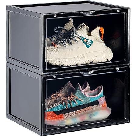 シューズボックス コレクションケース 靴収納ボックス ホワイト 24点